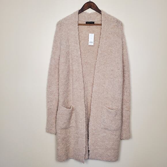 NWT Banana Republic Teddy Duster Cardigan Tan XS - Picture 6 of 8
